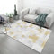 Auslegware Teppichboden Buntes quadratisches Muster weiches und warmes Teppichschlafzimmer Wohnzimmer Designer Teppich Beige Babyzimmer Teppich Junge gelb 60 x 90 cm