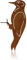 B2S BACK2SEASON Metall Specht mit Schraube Gartendeko Schraubgewinde Edelrost Baumdekoration H25cm