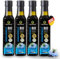 Kräuterland Bio Schwarzkümmelöl 4X250ml (1Liter), ungefiltert, hoher Thymoquinon, Omega Fettsäuren, ohne Zusatzstoffe, kaltgepresst, vegan, mild, mühlenfrisch aus unsrer hessischen Ölmühle