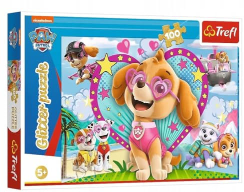 PAW Patrol Glitterpuzzle, Im Schein des Himmels (Kinderpuzzle)