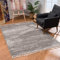 MyShop24 Teppich Wohnzimmer Shaggy - Grau Meliert 140x200cm - Deko Schlafzimmer Hochflor mit Fransen Flauschig - Oeko Tex 100 Standard - Allergiker geeignet