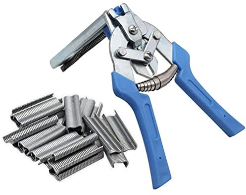 Hog Pince à anneau + 600 clips M pour grillage de poulet, cage à câbles, pince à câbles, pince à volaille, pince à souder.