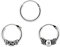ENTREPLATA Ohrringe aus 925er-Sterlingsilber für Damen Mädchen Herren Jungen Unisex drei Kreolen zwei Bali-Creolen 12 und 10 mm und ein glatter Ring von 12 mm.