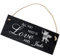 Schiefertafel Deko Judo Schild 22 x 8 cm - All you need is Love and Judo - Wanddeko Dekoration Türschild