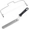 Westmark 1 Cake Base Divider with 2 Serrated Cutting Wires + 1 Angled Palette, 39.5 cm, Stainless Steel, Length: 32 cm, Simplex Duo, Silver/Black, 716022E9