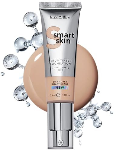 Lamel Smart Skin Serum Tinted Foundation - Feuchtigkeitsspendend & ebenmäßige Haut - Serum & Foundation - Tierversuchsfrei - Beige N. 404