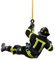 Weihnachten Deko,Acryl Feuerwehrmann Anhänger Weihnachtsschmuck, Weihnachten Weihnachtsbaum Anhänger Dekoration Autospiegel Dekoration,Feiertagsdekoration Weihnachtsdekoration Weihnachts (#01-F, 8cm)