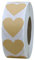 500 Stück Kraftpapier Herzform Aufkleber, 25 mm, selbstklebend, Geschenkanhänger, Aufkleber für Valentinstag, Hochzeit, Geburtstag, Party, Weihnachten, Geschenkverpackung, Bastelarbeiten, Umschläge