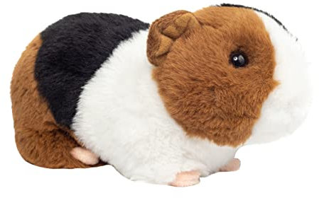 Teddy Hermann 92661 Meerschweinchen 3-farbig 20 cm, Green Friends Kuscheltier, nachhaltiges Plüschtier aus recycelten Materialien