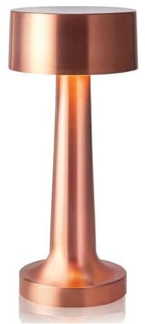 Luxus europe - Tischlampe Touch - Sara - Rosé - H21 x Ø9 - Terrassenlampe - Schreibtischlampe - LED - Wiederaufladbar - Dimmbar - Kabellos - Batteriebetrieben - Tischlampe für innen und außen