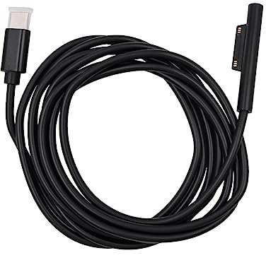 VOANZO Cable de Carga USB-C Cable de Carga de energía para computadora portátil para Microsoft Surface Pro 7/6/5/4/3, Laptop 3/2/1, Book/GO