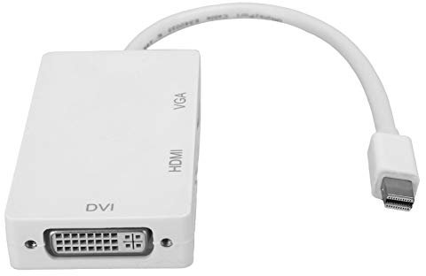 Tangxi Adaptador Mini Displayport 3 en 1 Mini DP a HDMI VGA DVI Display Converter 1920x1080p a 60Hz DVI Hembra VGA Hembra Divisor de Video HD para Monitor, Proyector