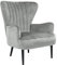 SVITA Arthur Sessel Relaxsessel Ohrensessel Modern Gepolstert Samt Grau