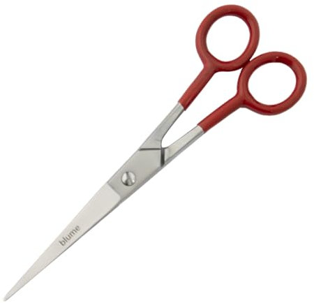 Schere zum Schneiden von Haaren, Friseursalons, Friseursalon, Edelstahl, für Männer, Frauen und Kinder, Barber Haarschneiden, professioneller Super-Schnitt, PVC-Griff, Edelstahl (rot)
