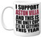 Funny Football Mug Gift for Villa Fans - Footy Only Cup - Joke Xmas Birthday Mugs Present Gifts for Son Dad Brother Uncle Colleague Friend Cousin, 11oz Ceramic Dishwasher Safe Coffee Tea Cup