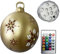 Starnearby Aufblasbare Weihnachtskugeln mit LED-Licht und Fernbedienung, 60cm PVC Riesige Weihnachtsball Weihnachtsdeko Outdoor, Weihnachtskugeln Ornamente für Hochzeit Festival Party