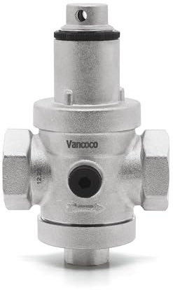 Vancoco Schwerlast Druckminderer Wasser 1 Zoll DN25, Wasserdruckregler aus Messing, Wasserdruckregler Druckminderventil für Boiler, Gärten und Bäder