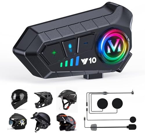 Motorradhelm, Bluetooth, Skihelm, Geräuschunterdrückung, Stereo, Musik, automatische Reaktion, ipx6, wasserdicht, automatische Reaktion, Smart Noise/Wake Up Siri 1000 mAh