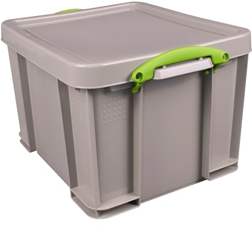 Really Useful Box Aufbewahrungsbox 42 Liter, recycelt, grau 5 Stück