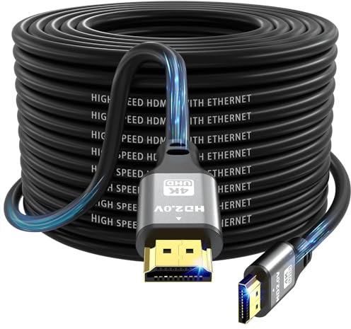jojobnj Cable HDMI 4K 20M, Alta Velocidad HDMI 2.0 Cord 4K@60Hz 18Gbps, Ultra HD,Ethernet Audio Return,Video 4K,1080p,3D,Arc, HDR Compatible con Xbox,PS5/PS4,HDTV,Laptop ect