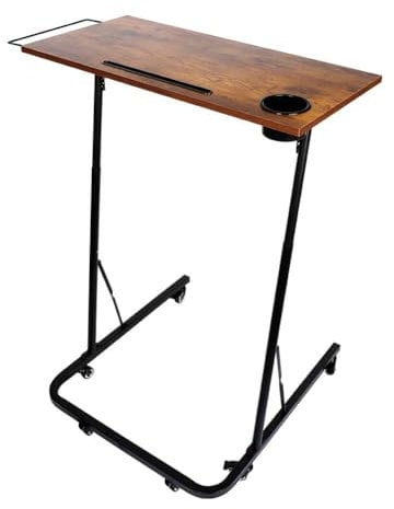 Derkerry Adjustable Bike Trainer Fitness Desk - Indoor Cycling Workstation with Lockable Wheels