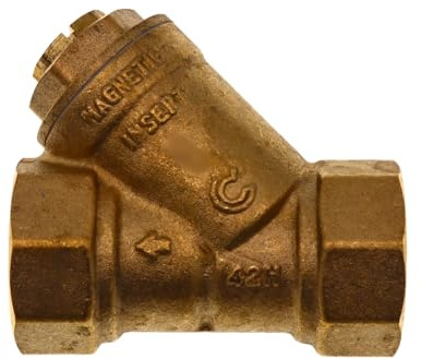 Schmutzfänger, Heizung Wasser Filter, Y-Stück Messing mit Magnet, Magnet Leitungsfilter Schrägsitz, PN 10 (3/4)