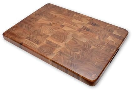 Bold & Divine Acacia Wood End Grain Cutting Board, Rectangular, Multi-functional Serving and Prep Station | Rectangle