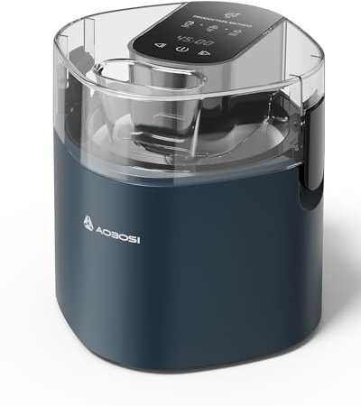 Aobosi Eismaschine,Tragbare Eismaschine mit abnehmbarem Rührwerk,Gelato Sorbet Frozen Yoghurt Maschine 1.5L,Köstliche Eiscreme machen. Blau