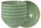 Seltmann Weiden Beat Color Glaze Müslischalen 6er Set, ø 15,7 cm, Schalen/Schüsseln mit Rillenrelief, Porzellan, Salbeigrün