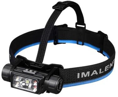 IMALENT HT70 LED Stirnlampe mit 3500 Lumen, 349 Meter Leuchtweite, USB-C Stirnlampe Led Wiederaufladbar 3 Lichtquellen mit Rotlicht 180° Verstellbar fürs Laufen, Angeln, Campen, Notfälle