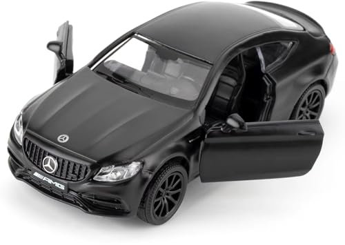 imtfzct 1/36 Mercedes-Benz C63 S AMG Spielzeugauto,Kinder Spielzeugauto mit Pull Back Funktion, sammelbares Modellauto aus Leichtmetall, Geburtstagsgeschenk für Jungen und Mädchen (schwarz)