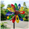 Windrad Metall Garten Doppelwindrad mit gegenläufigen Rotoren,174CM, Wind Spinner Für Windmühle für Rasen Garten Hof Dekoration,Colorful