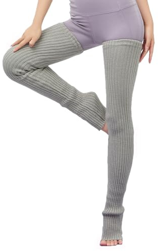 YAMEE Yoga Stulpen Warm Damen Weich Flexibel,Beinstulpen Strumpf Gestrickte Overknee Lange für Ballett Fitness Sport,Lang Stulpe Damen Leg Warmer,Strick-Stiefel-Socken Damen über das Knie Hohe