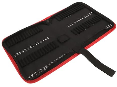 Milisten 55pcs Small Tool Bag Oxford Cloth Storage Bag Zipper for DIY Tools Driver Bit Organizer