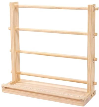 MagiDeal Organizzatore di Nastri in Legno Porta Nastri Espositore da Tavolo Porta Filati Organizzatore di stoccaggio per fioristi di Nastri Washi Artigianali