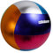alldoro 60299 XXL Metallic Ball, Kinderball, Polyester/PVC, Spielball für Kinder ab 3 Jahren, glitzert, funkelt 60 cm, Bunt