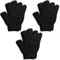 6Pcs Exfoliating Gloves - Bamboo Shower Gloves - Bath and Body Exfoliator Mitts - Scrubs Away Ingrown Hair and Dead Skin - for Shower, Spa and Massage Cell Remover Loofah - Black