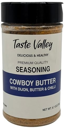 Taste Valley Cowboy Butter Seasoning & Steak Dry Rub, Garlic Dijon, 9.7 oz