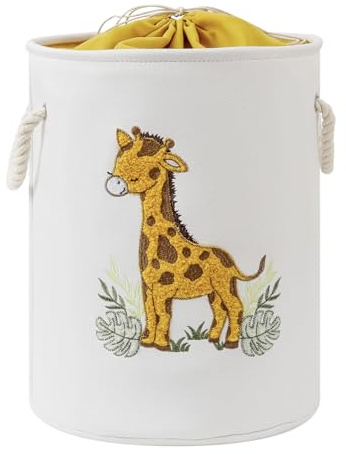Wäschekorb Kinderzimmer Wäschesammler, Faltbar Wäschekörbe Baby mit Deckel, Spielzeug Kuscheltier Aufbewahrung Aufbewahrungskorb Kinder, Schmutzwäschebehälter Giraffe Kinderzimmer deko Junge