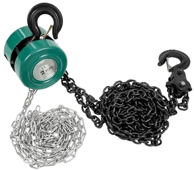Elektrische Winden Hebezeug mit 2000 kg Tragkraft und 3 m Hubhöhe, Seilrolle, robuster Stahlkette, Seil mit 360° drehbarem Haken Kettenzug