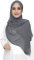 Lina & Lily Damen Hijab Kopftuch Schal mit Glitzer aus Premium Chiffon (Dunkelgrau)