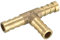 sourcing map 8mm Brass Barb Hose Fitting Tee T 3 Way Barbed Connector Air Water Fuel Gas