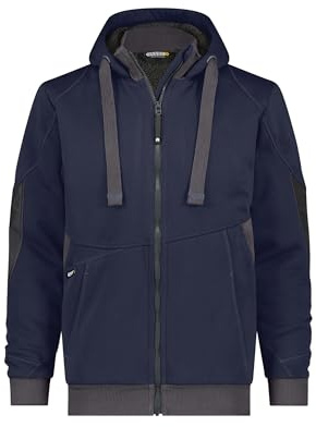 DASSY® Pulse Sweatshirt-Jacke - Größe 2XL - NACHTBLAU/ANTHRAZITGRAU