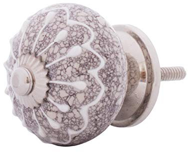 Knober Möbelknopf Keramik Marmoriert Porzellan Landhausstil Shabby-Chic Schrankknopf Türgriff (Beach 08 Ø40mm)