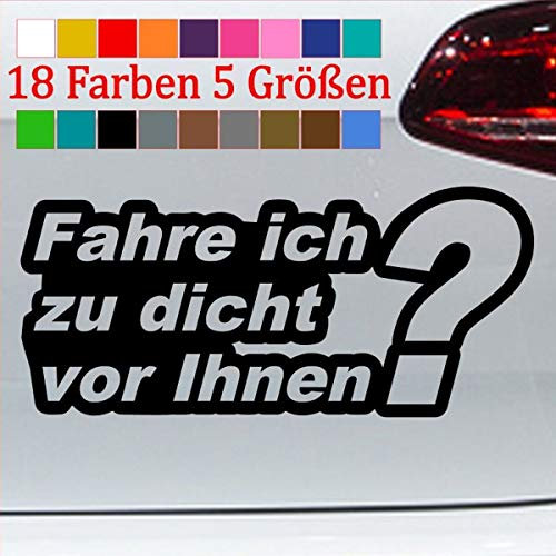 generisch Auffahren Aufkleber Sticker drängeln Abstand Halten lustig Autospruch JDM70-Schwarz 10x4,5cm