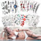 SnailGarden 69 Feuilles Tatouage Temporaire,Impermeable Faux Tatouages,Body Art Autocollant Ensemble,Tatouage Ephemere pour Adultes Hommes Femmes Enfants