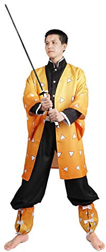 CoolChange Cosplay Kostüm von Zenitsu Agatsuma aus D. Slayer | Größe: M