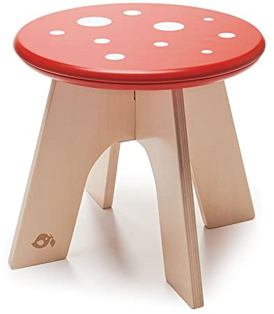 Tender Leaf Toys - Toadstool - Adorable Colorful Solid Wood Stool for Kids Age 3+