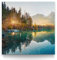 Wandbild Wasserfall Hintersee Bayern - 80 x 80cm Leinwand auf Fertigrahmen + Aufhänger