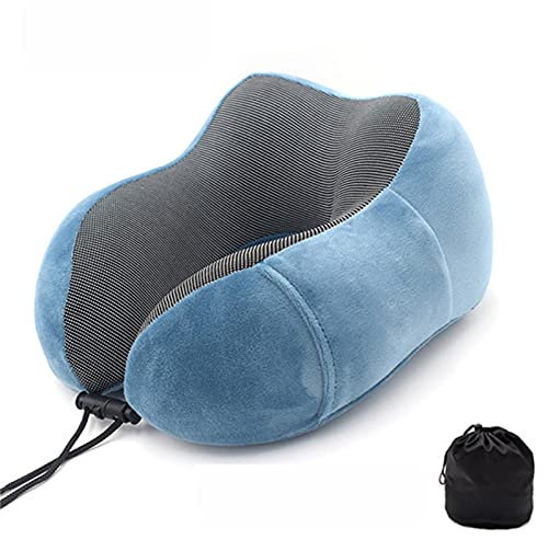 DJDEFK Nackenstützkissen U-Form-Reisekissen für Flugzeugschaum-Nackenkissen Reise-Accessoires Bettauskleidung Komfortable Kissen (Color : Blue, Size : See Below)